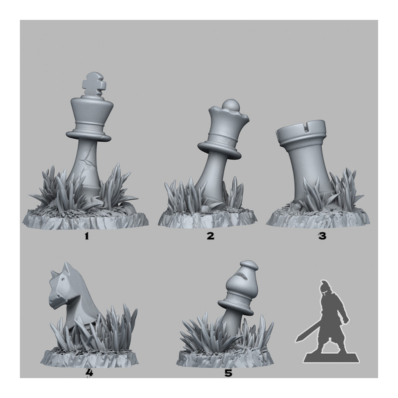 Fantastic Plants & Rocks - Red Queen's Chess 