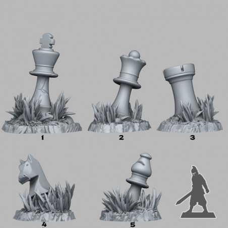 Fantastic Plants & Rocks - Red Queen's Chess 