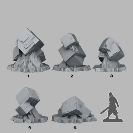 Fantastic Plants & Rocks - Sci-Fi Cubic Stones 