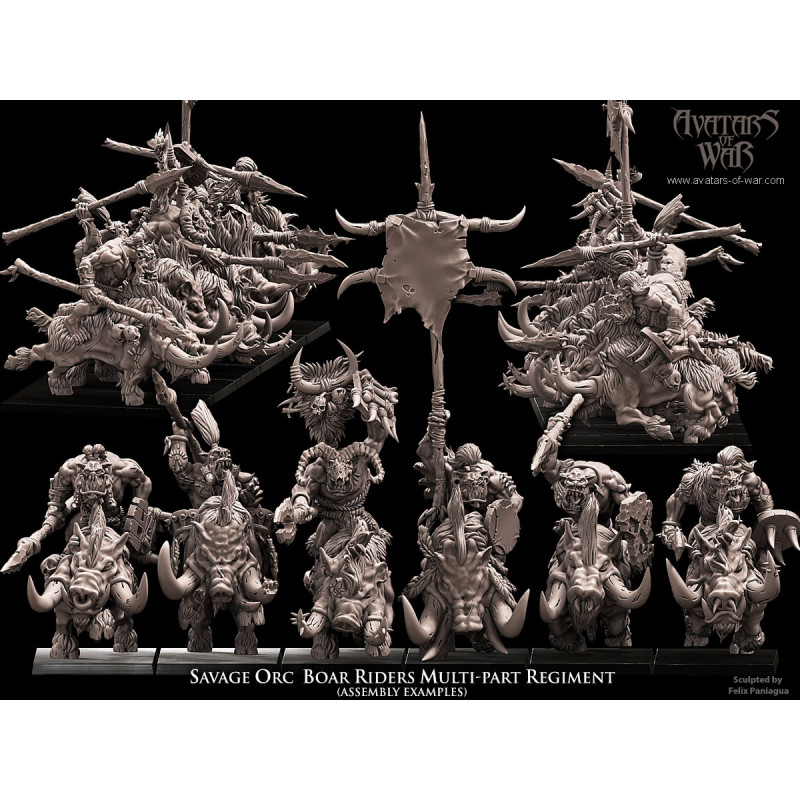 Avatars of war 3D-Kit orques sur sangliers   