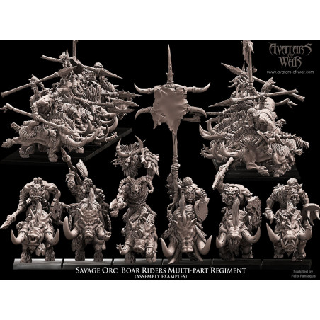 Avatars of war 3D-Kit orques sur sangliers   