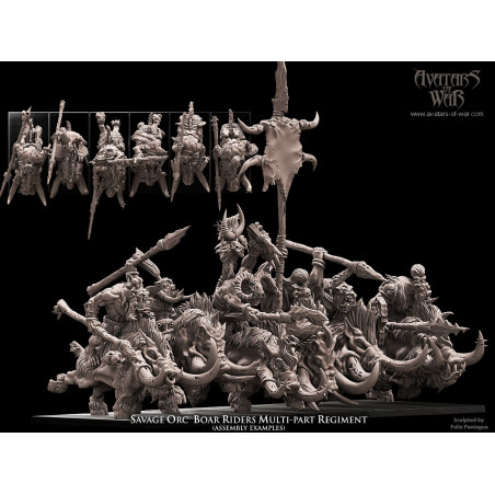 Avatars of war 3D-Kit orques sur sangliers   
