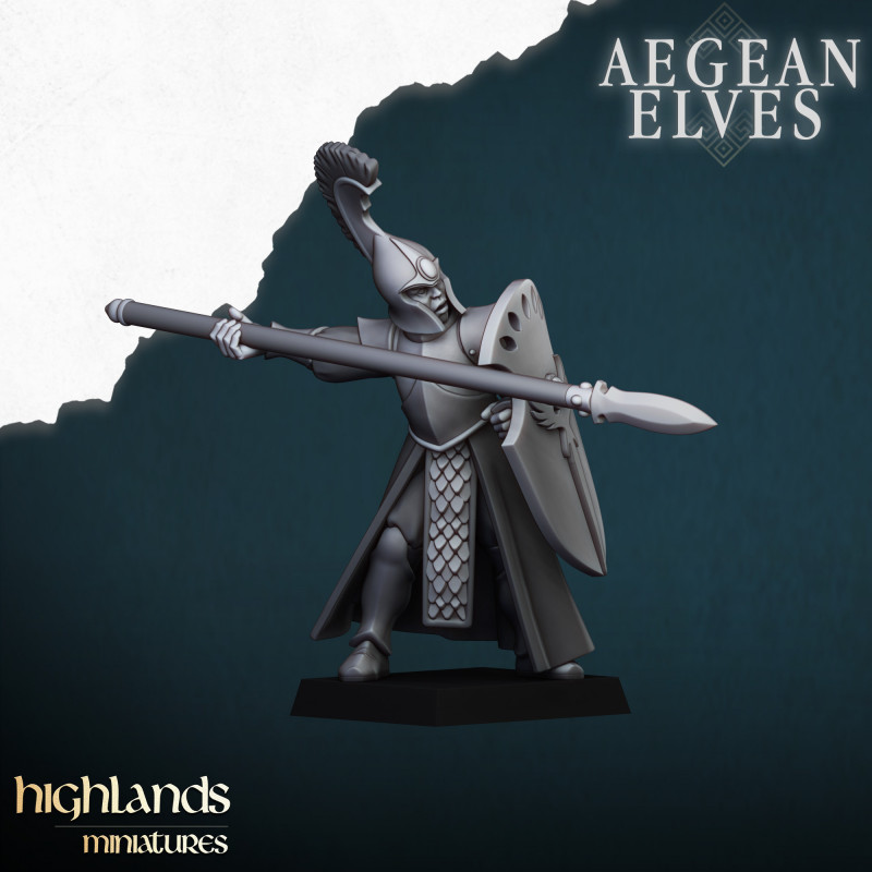 Higlands Miniature - Aegan elf Spearmen   