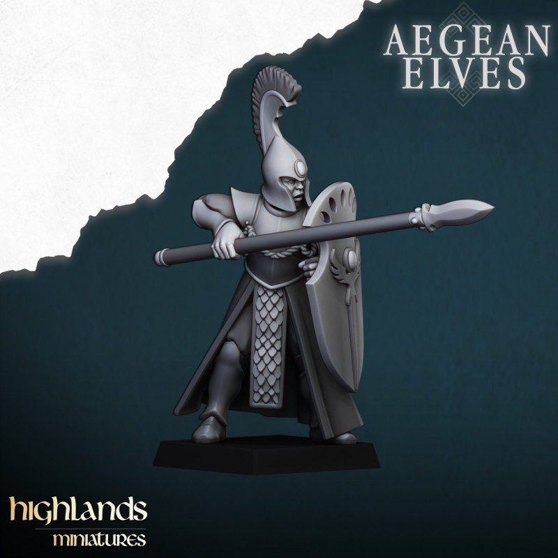 Higlands Miniature - Aegan elf Spearmen   