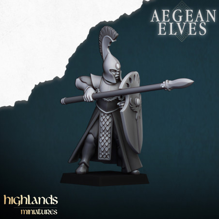 Higlands Miniature - Aegan elf Spearmen   