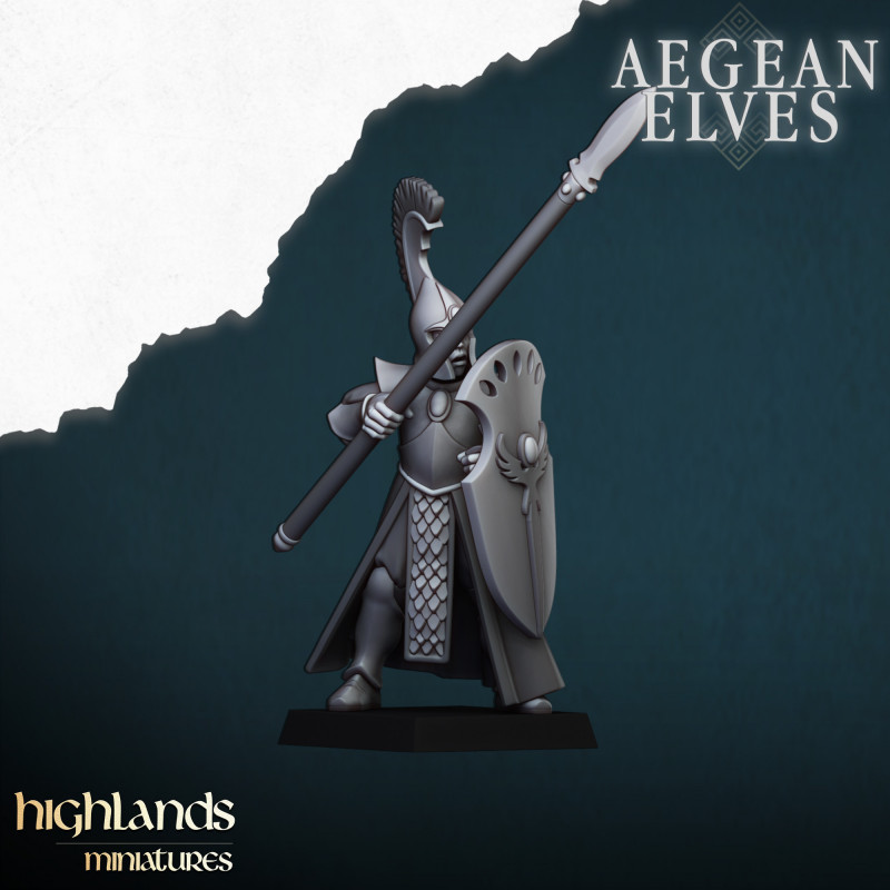 Higlands Miniature - Aegan elf Spearmen   