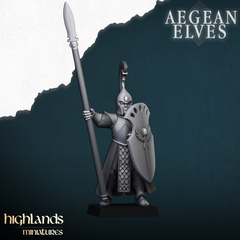 Higlands Miniature - Aegan elf Spearmen   