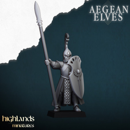 Higlands Miniature - Aegan elf Spearmen   
