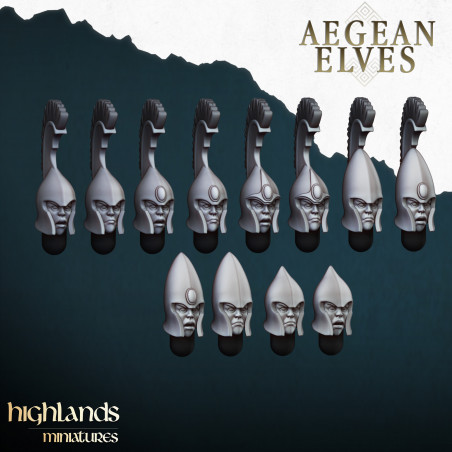 Higlands Miniature - Aegan elf Spearmen   