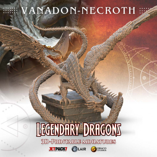 Figurine 3D Résine pour jeux de figurines Dragon Vanadon