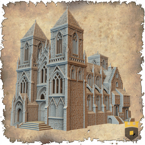 Décor impréssion 3D 2chelle 28mm Cathédrale