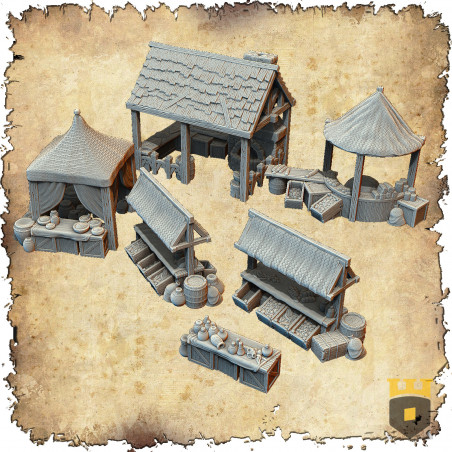 Décors modulaires 28/32 mm – 3D Layered Scenery – Filament

