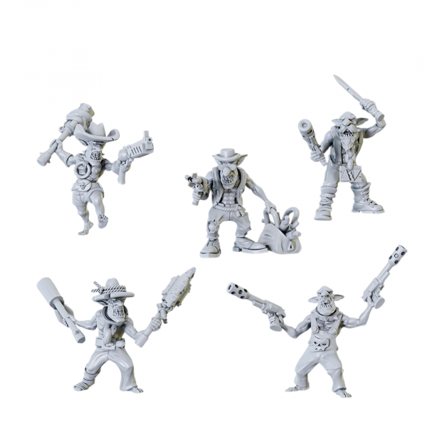 Figurine 3D Résine  pour jeux de figurines Orks slave squad 