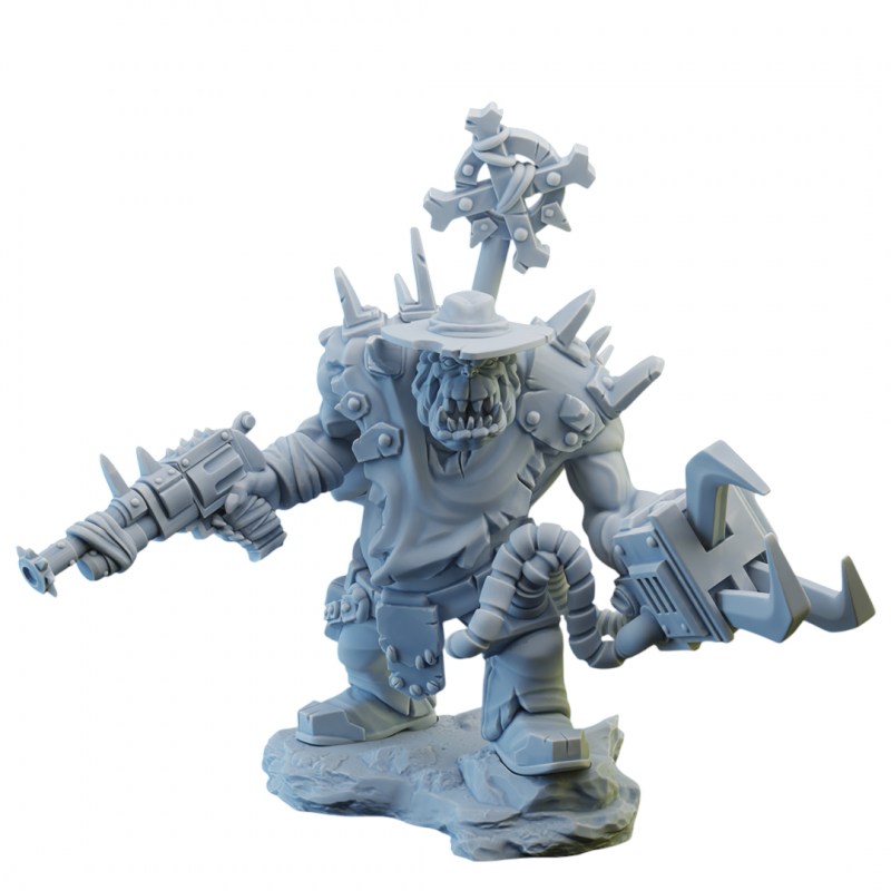 Figurine 3D Résine (échelle 30/32mm) pour jeux de figurines Orkz Sheriff 