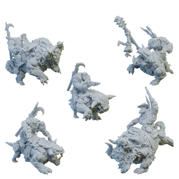 Figurine 3D Résine (échelle 30/32mm) pour jeux de figurines Orkz Zwigboyz Unit 