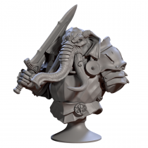 Buste résine taille 10cm - Guerrier Eléphant 