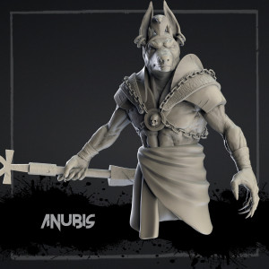 Bust in resin size 10cm- Anubis