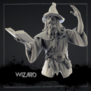 Bust in resin size 10cm - Wizard