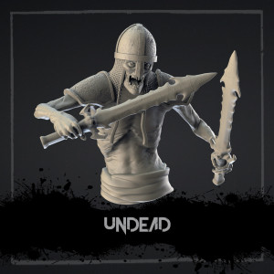Buste - Mort vivant - 10cm
