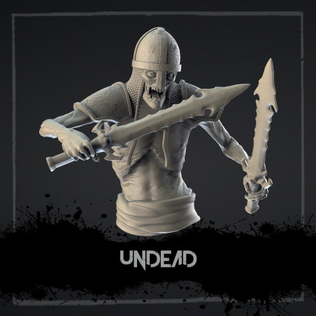 Buste - Mort vivant - 10cm