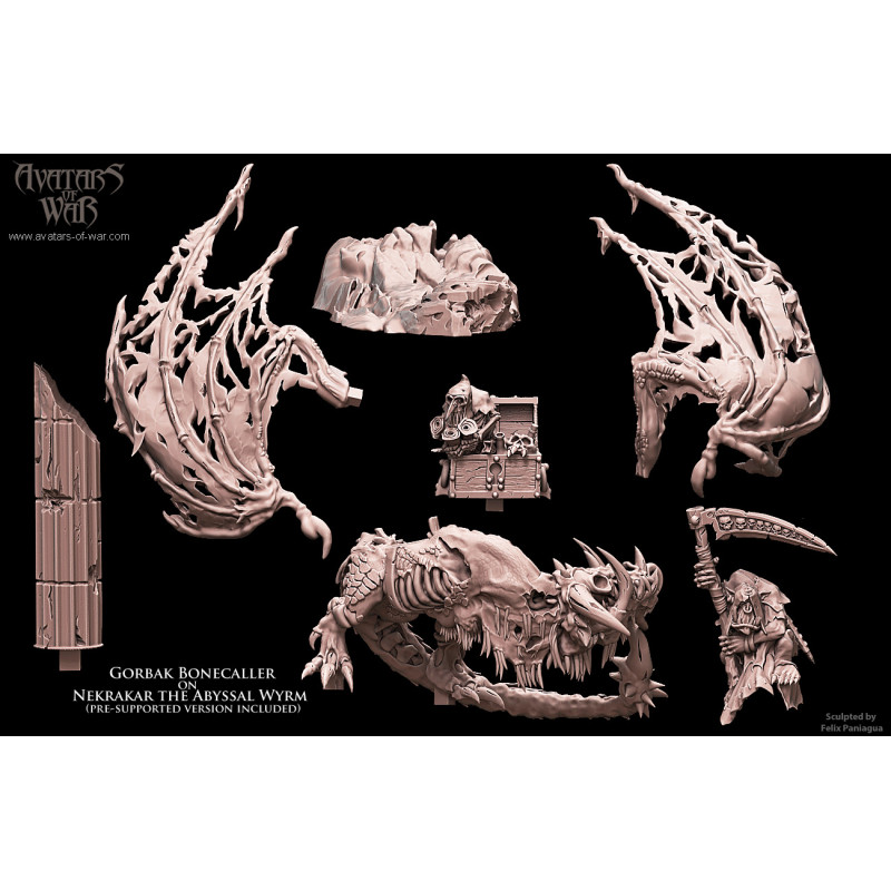 Avatars of Wars - Orc shaman on death Wyvern  