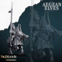 Higlands Miniature - Aegan Elves Cavaliers Dragons   