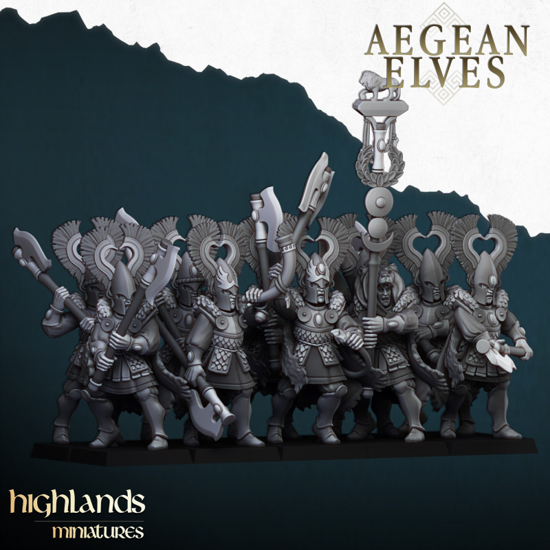 Higlands Miniature - Aegan Elves Lanciers   