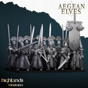 Higlands Miniature - Aegan Elves Lanciers   