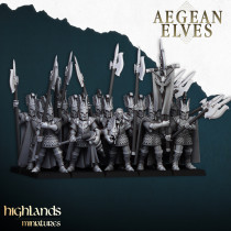 Higlands Miniature - Aegan Elves Lanciers   