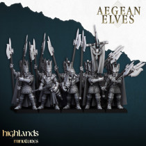 Higlands Miniature - Aegan Elves Lanciers   