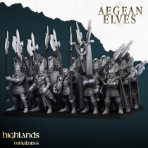 Higlands Miniature - Aegan Elves Lanciers   