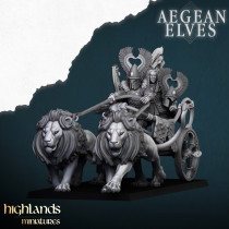 Higlands Miniature - Aegan Elves Char à Lions  