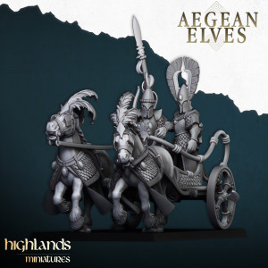 Higlands Miniature - Aegan Elves Char à Lions  