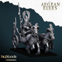 Higlands Miniature - Aegan Elves Char à Lions  