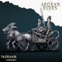 Higlands Miniature - Aegan Elves Char à Lions  