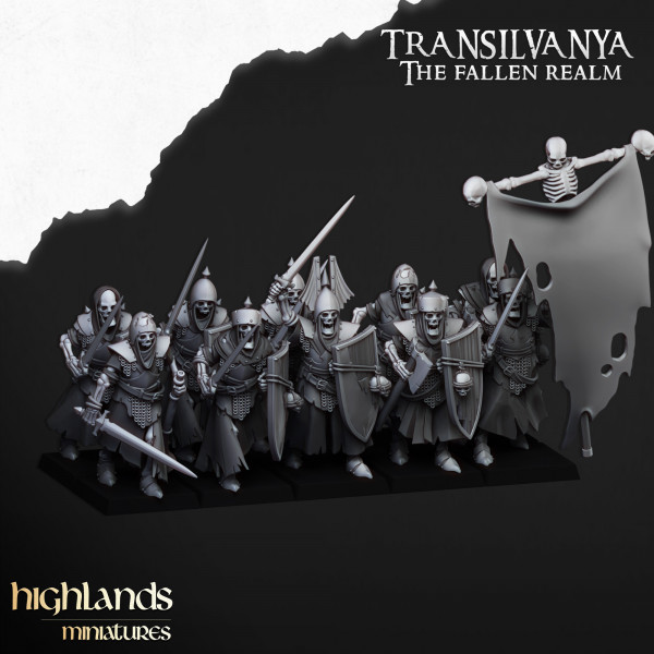 Higland Miniature Transilvanya - Skeleton warriors with swords   