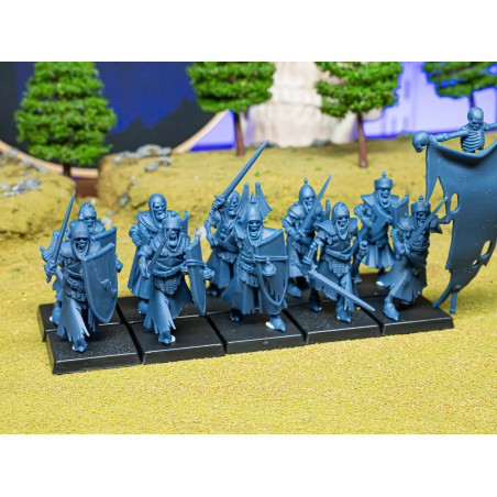 Higland Miniature Transilvanya - Squelettes Elite Epée boucliers   