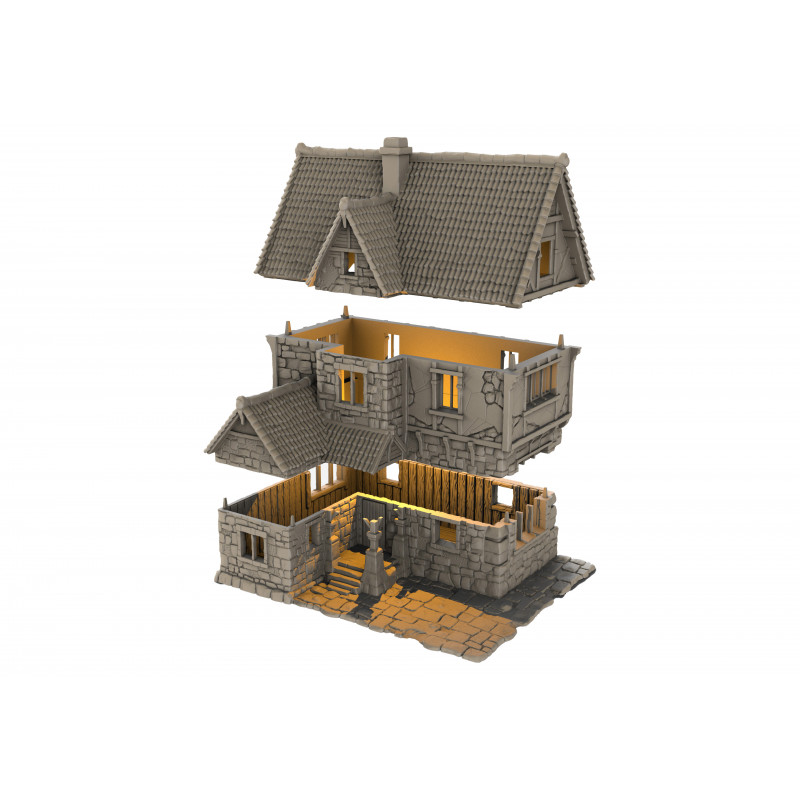 "Décors Ville Médiévale 3D - Séries Complètes pour Warhammer, Wargames & Dioramas"