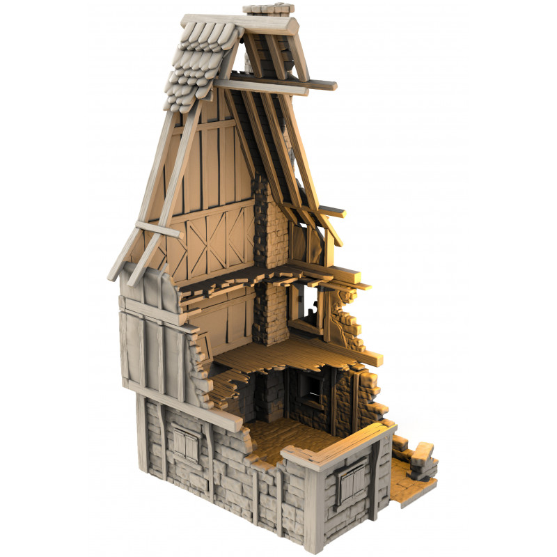 Décors Architecture médiéval - Maison en ruine 1