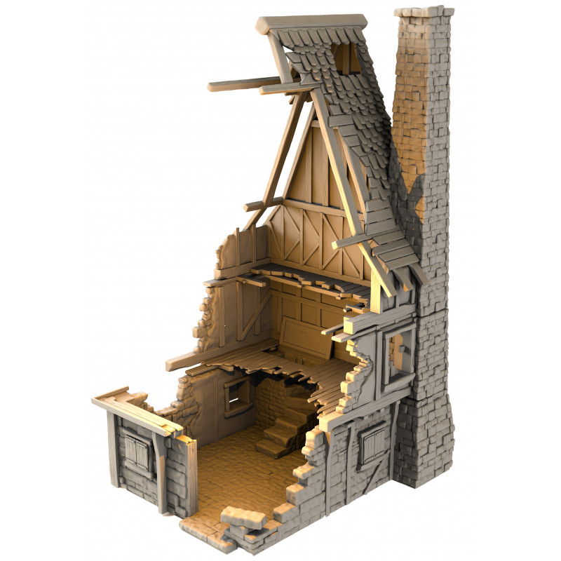 Décors Architecture médiéval - Maison en ruine 1