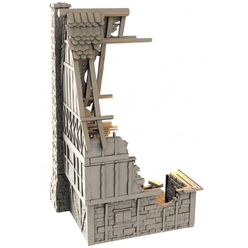 Décors Architecture médiéval - Maison en ruine 1