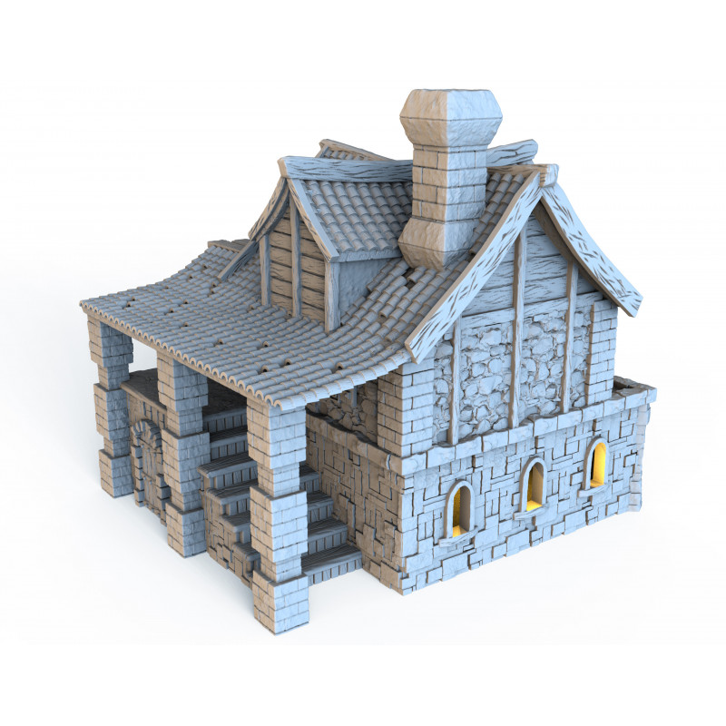 Décors Architecture médiéval - Maison en pierre