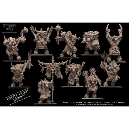 Avatars Of War-Battle ready Minotaures armes lourdes   