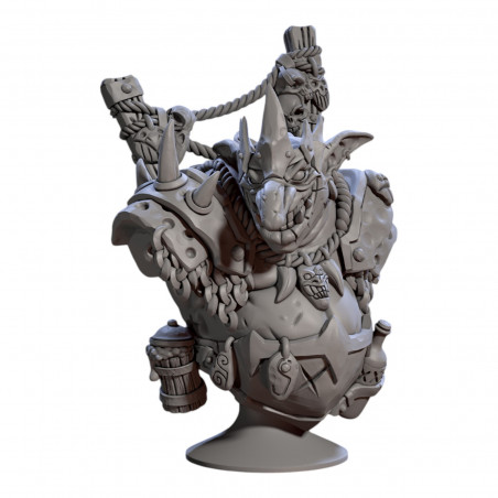 Buste résine taille 10cm  -  Homme bête Cavroon 