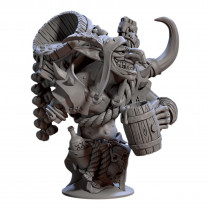 Buste résine taille 10cm  -  Homme bête Cavroon 