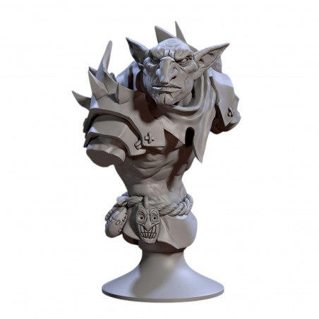 Buste résine taille 10cm  -  Homme bête Cavroon 