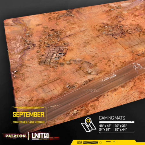 Unit - 9 Desert - Tapis de jeu multi-format - Wargame surface premium 