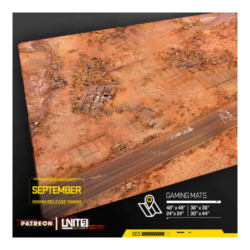 Unit - 9 Desert - Tapis de jeu multi-format - Wargame surface premium  Unit - 9 Desert - Tapis de jeu multi-format - Wargame surface premium