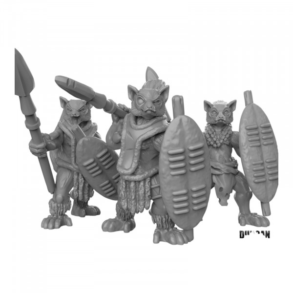 Duncan Shadow - Lemur Folk with Spears  