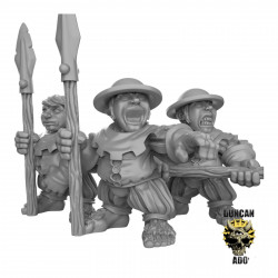 Duncan Shadow - Halfling with Spears  